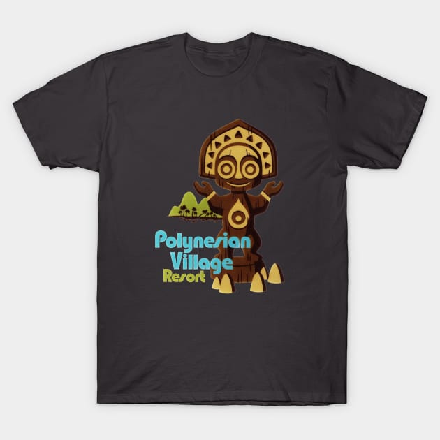 Polynesian Village Resort - Maui Tiki T-Shirt by The Dept. Of Citrus